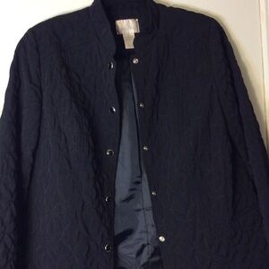 Black Quilted Jacket,‎ Snap Closure, Size Medium, Cottage Core, Y2K